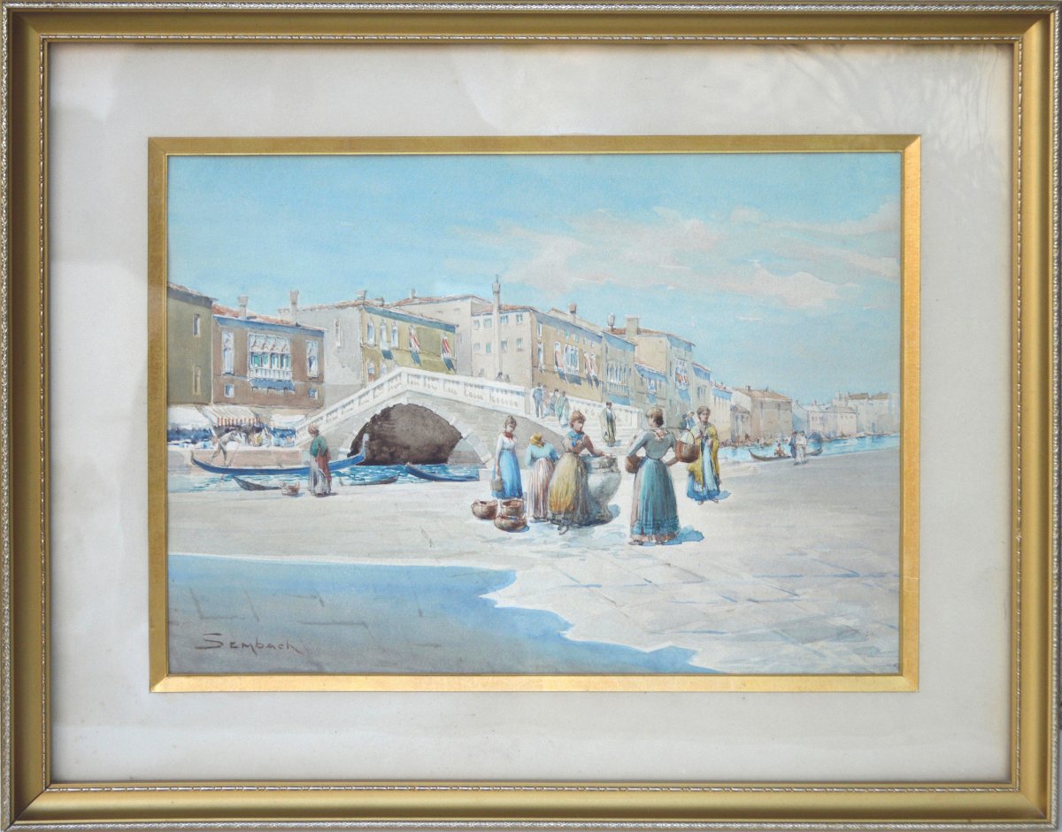 Sembach 1854-1898. École Allemande "Vue de Venise."