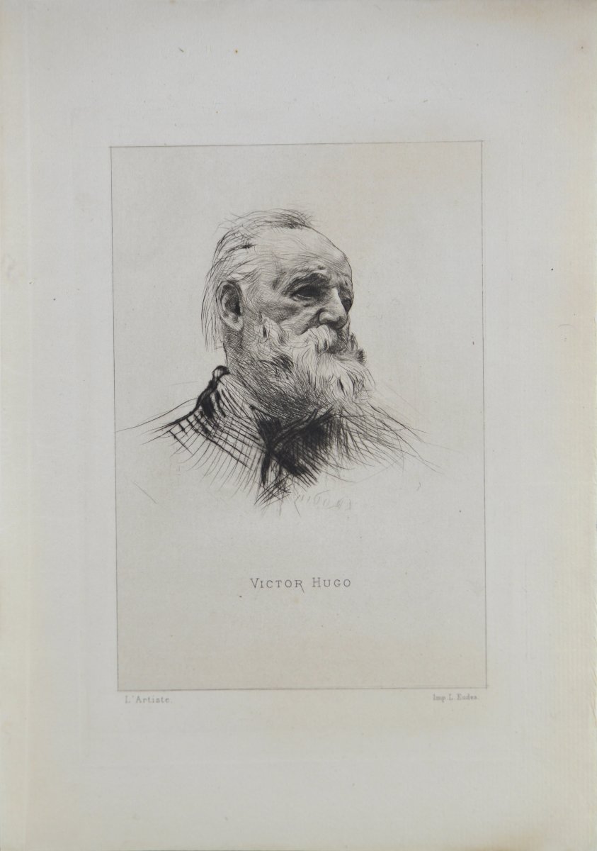 Auguste Rodin (1840-1917).  "Portrait de Victor Hugo de trois quarts." -photo-2