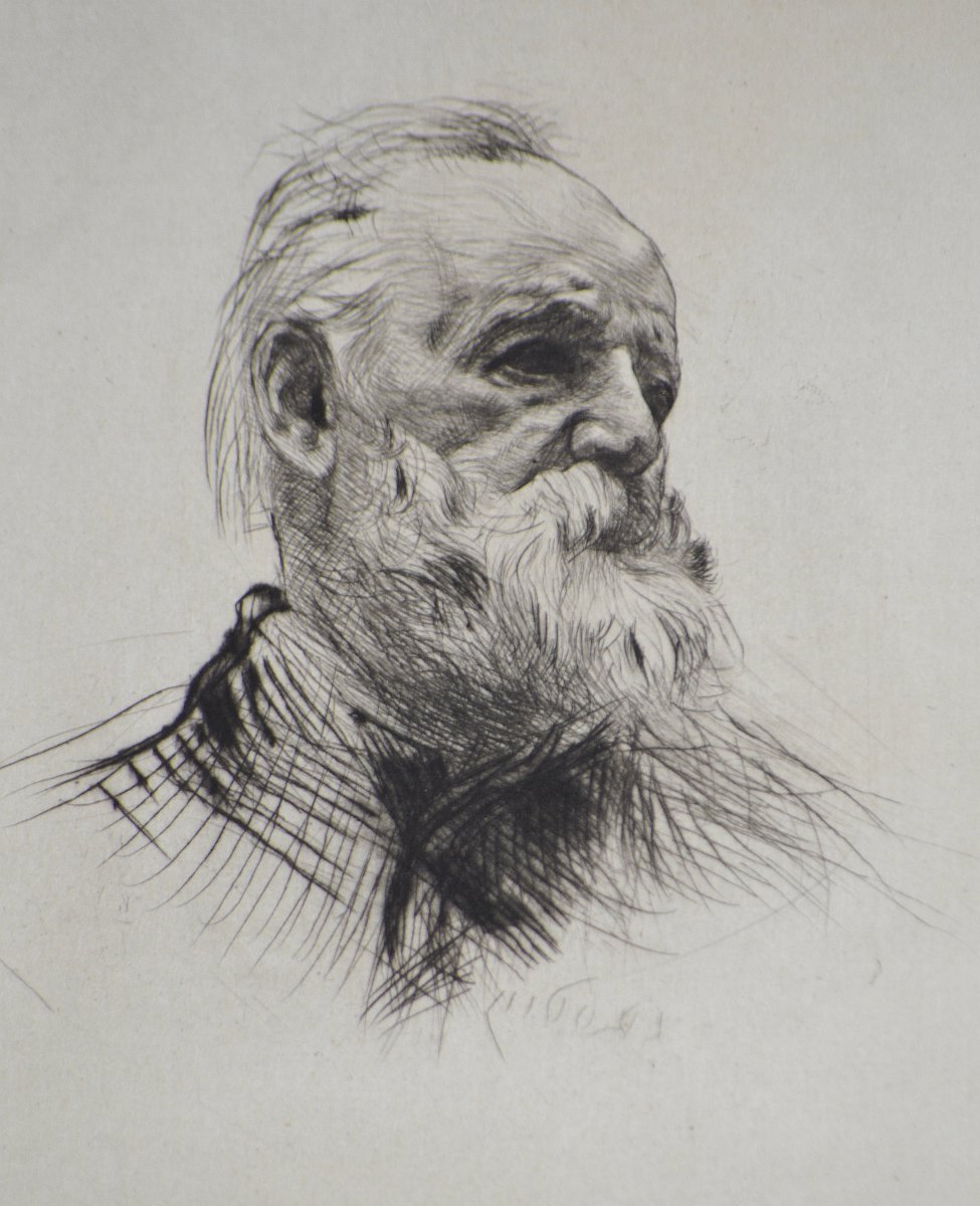 Auguste Rodin (1840-1917).  "Portrait de Victor Hugo de trois quarts." -photo-3