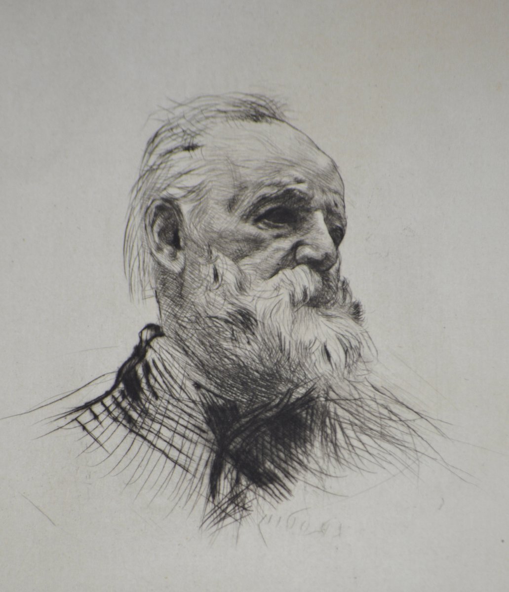 Auguste Rodin (1840-1917).  "Portrait de Victor Hugo de trois quarts." -photo-4
