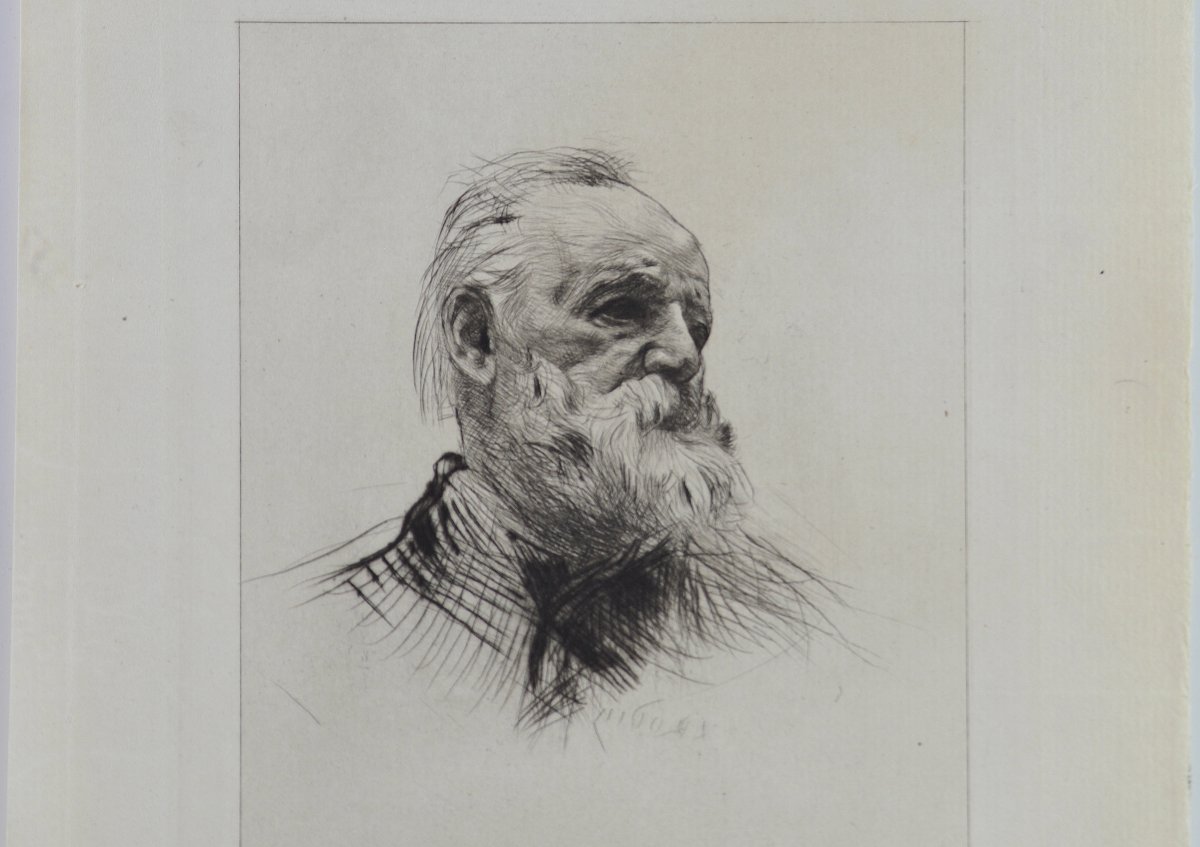 Auguste Rodin (1840-1917).  "Portrait de Victor Hugo de trois quarts." -photo-1