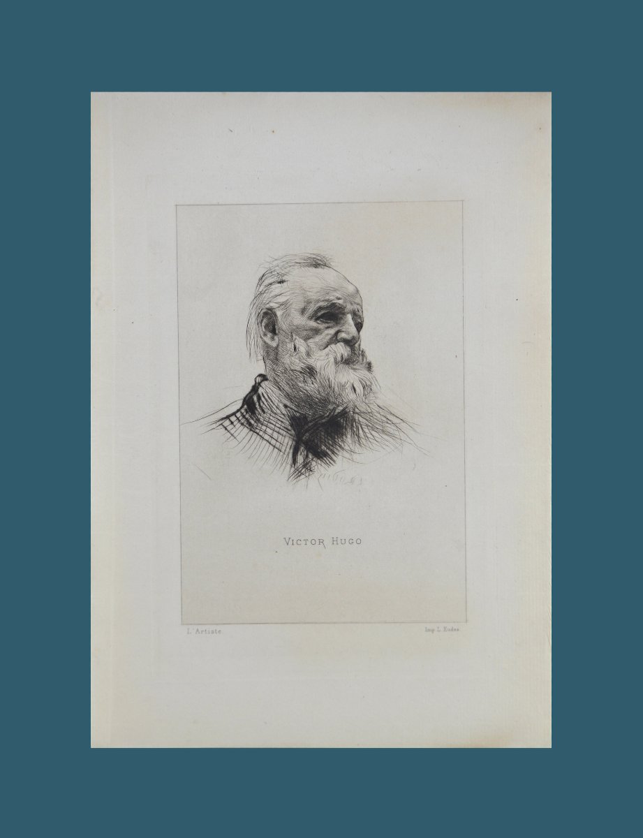 Auguste Rodin (1840-1917).  "Portrait de Victor Hugo de trois quarts." 
