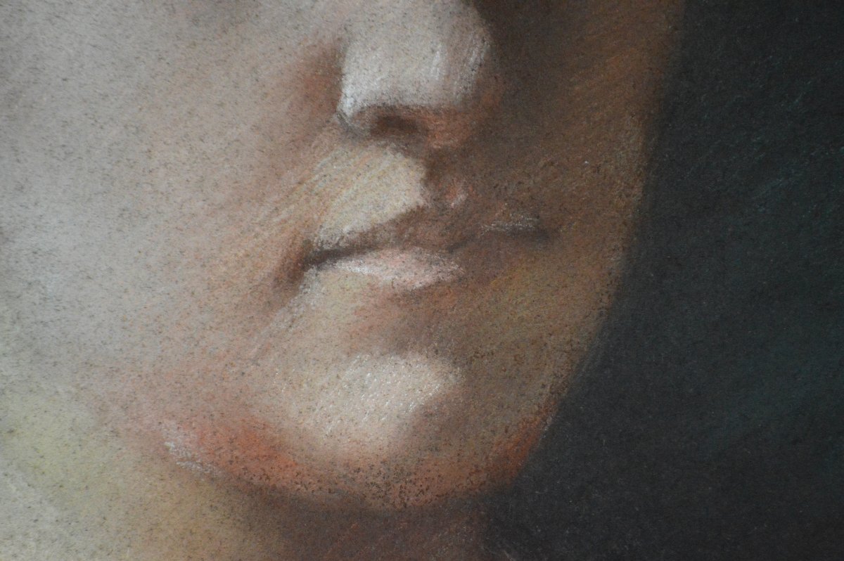 École française du XIXᵉ siècle. "Portrait de femme."-photo-5