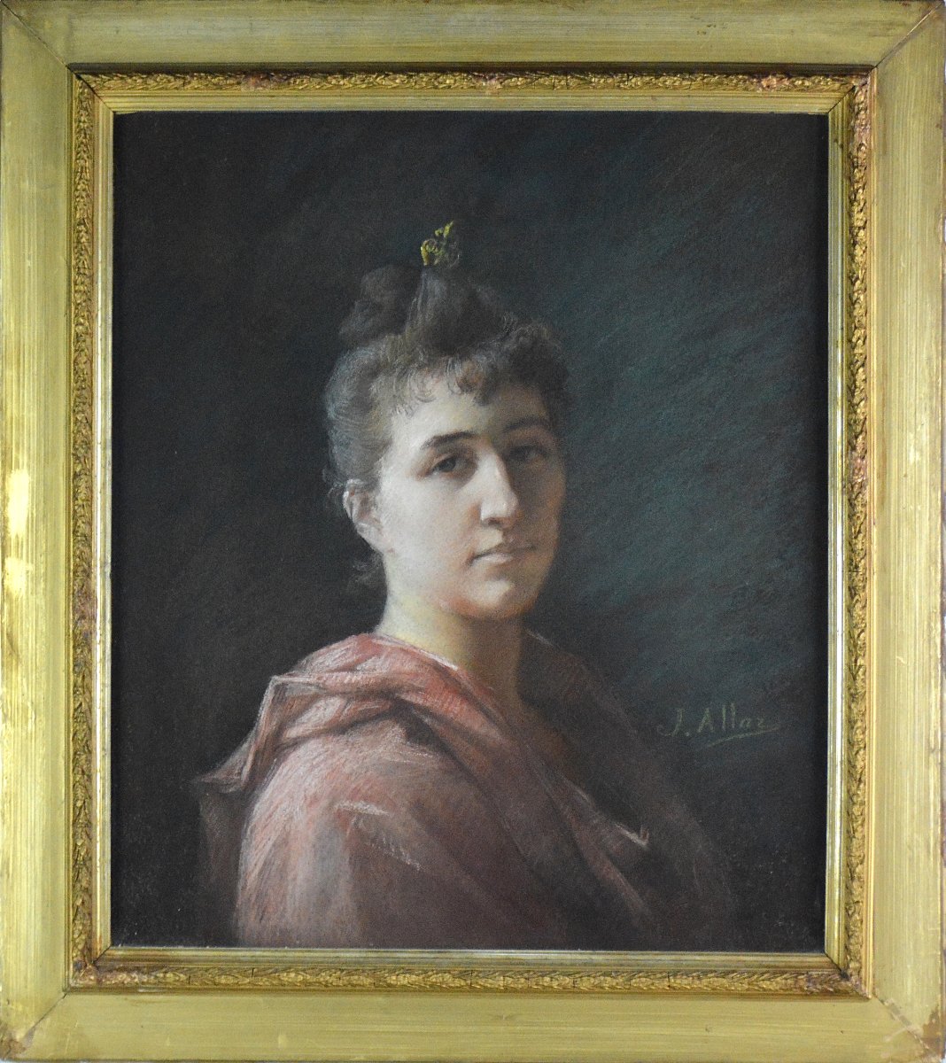 École française du XIXᵉ siècle. "Portrait de femme."