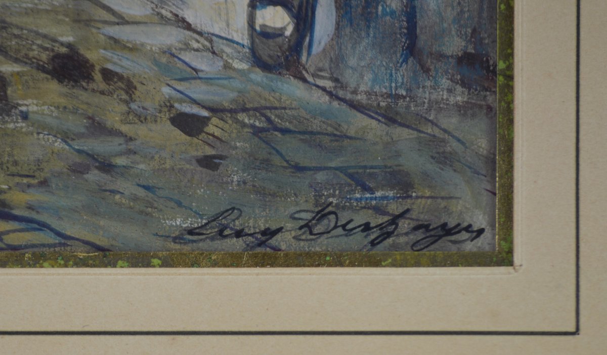 Eugène Deshaes (1828-1890). "Entrée de ferme."-photo-4