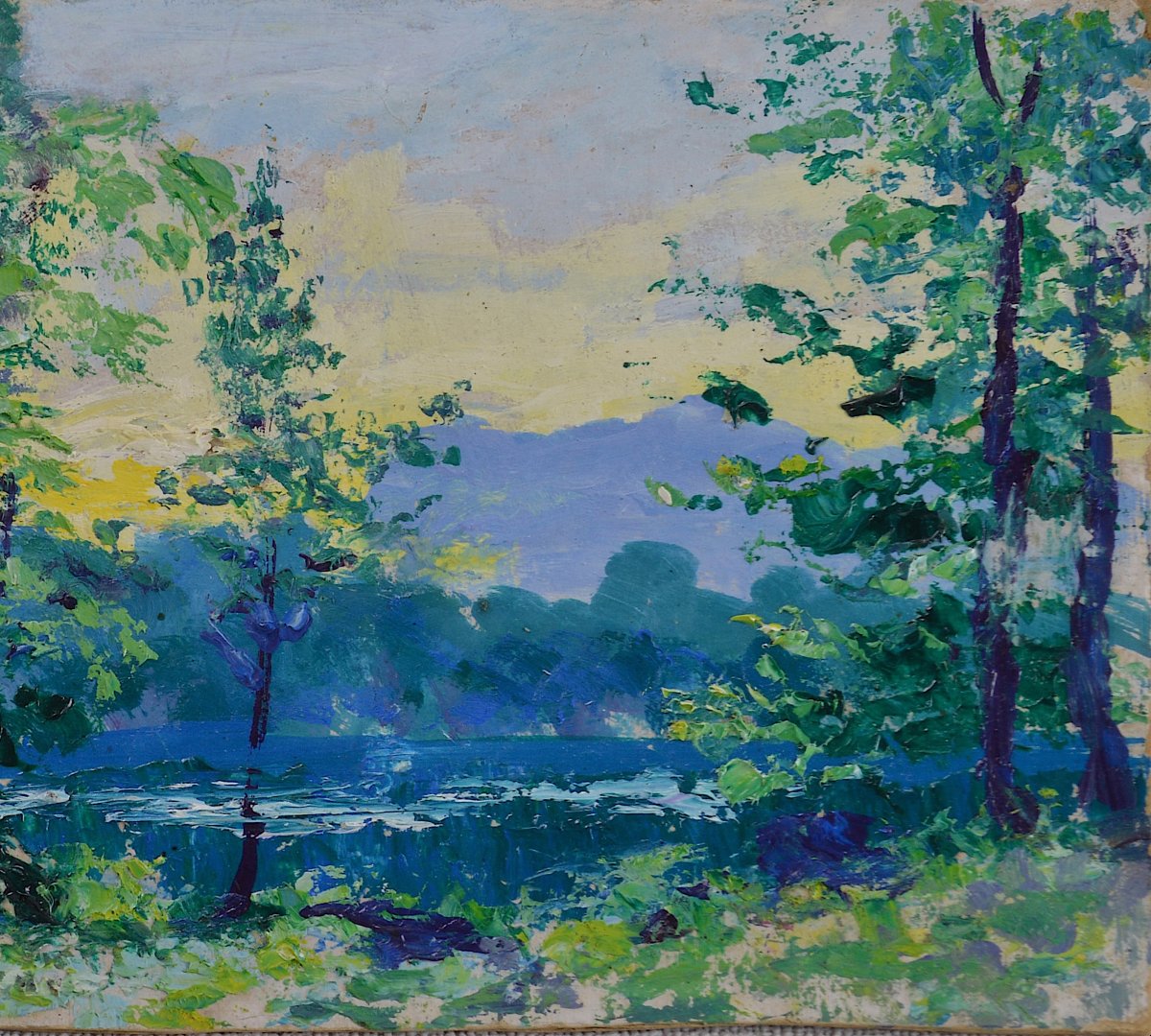 Adrien Dutrey, 19th–20th Century. "landscape."-photo-4