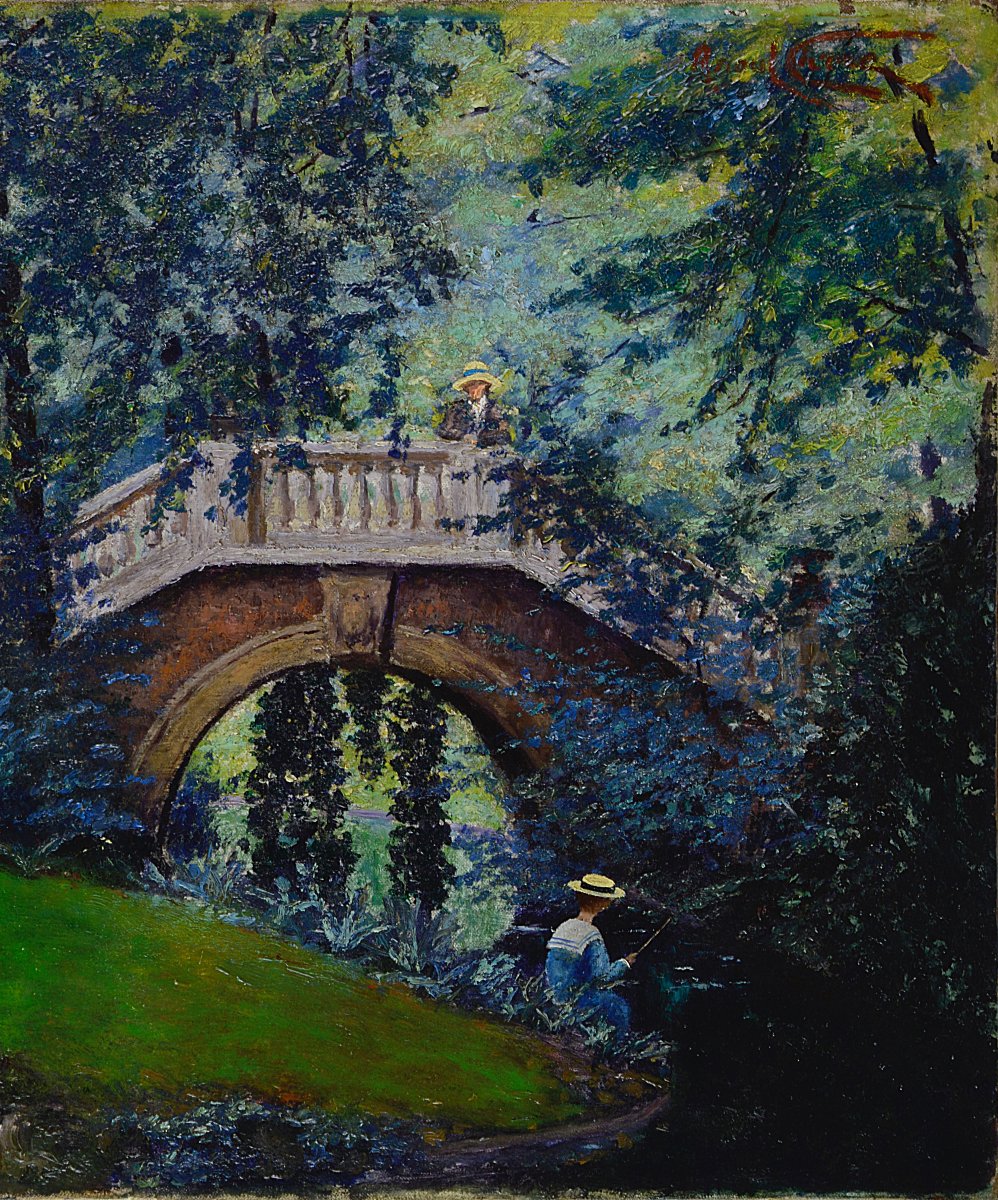Raoul Carré, 1868–1933. “the Bridge At Parc Monceau.”-photo-1