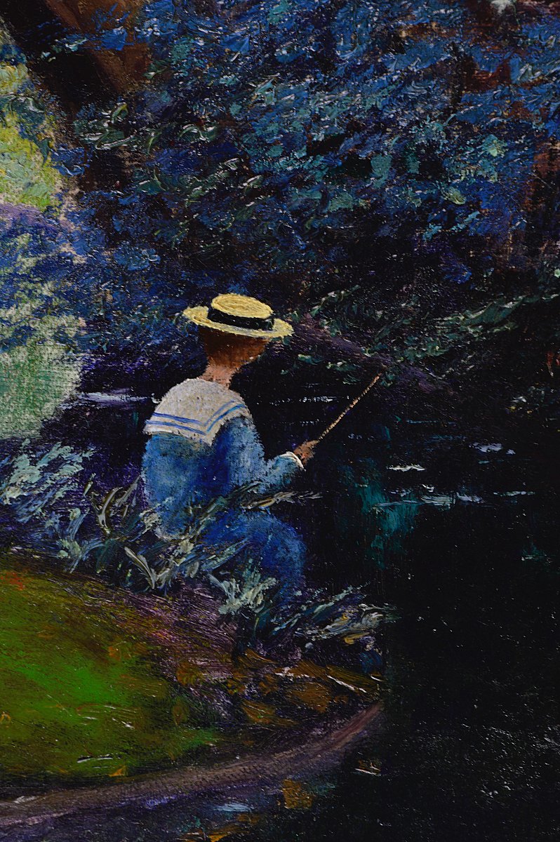 Raoul Carré, 1868–1933. “the Bridge At Parc Monceau.”-photo-4