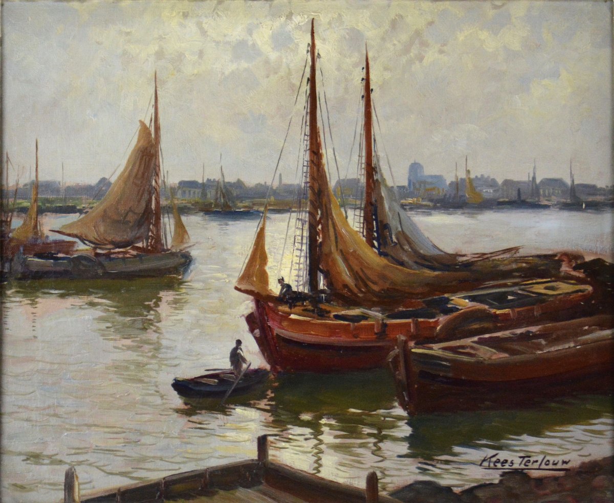 Kees Terlouw 1890-1948. "Vue de Port."-photo-3