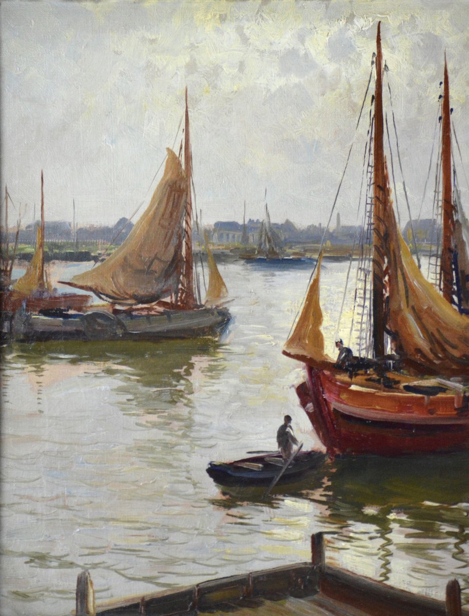 Kees Terlouw 1890-1948. "Vue de Port."-photo-1