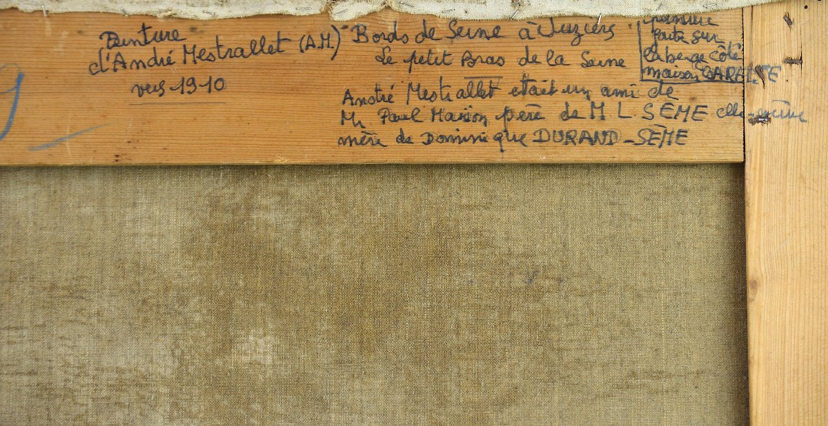 André-Louis Mestrallet (1874-1968). "Bords de Seine à Juziers."-photo-5