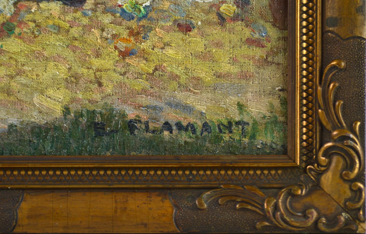 Émile-Marcel Flamant (1896-1975). "Cour de Ferme."-photo-4