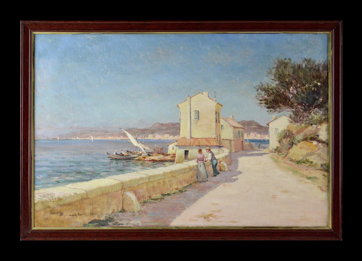 Francisque Prevel d'Arlay (1863–1926). "view Of Bandol."-photo-2