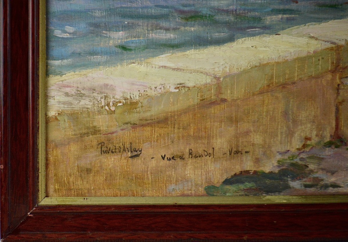 Francisque Prevel d'Arlay (1863–1926). "view Of Bandol."-photo-4