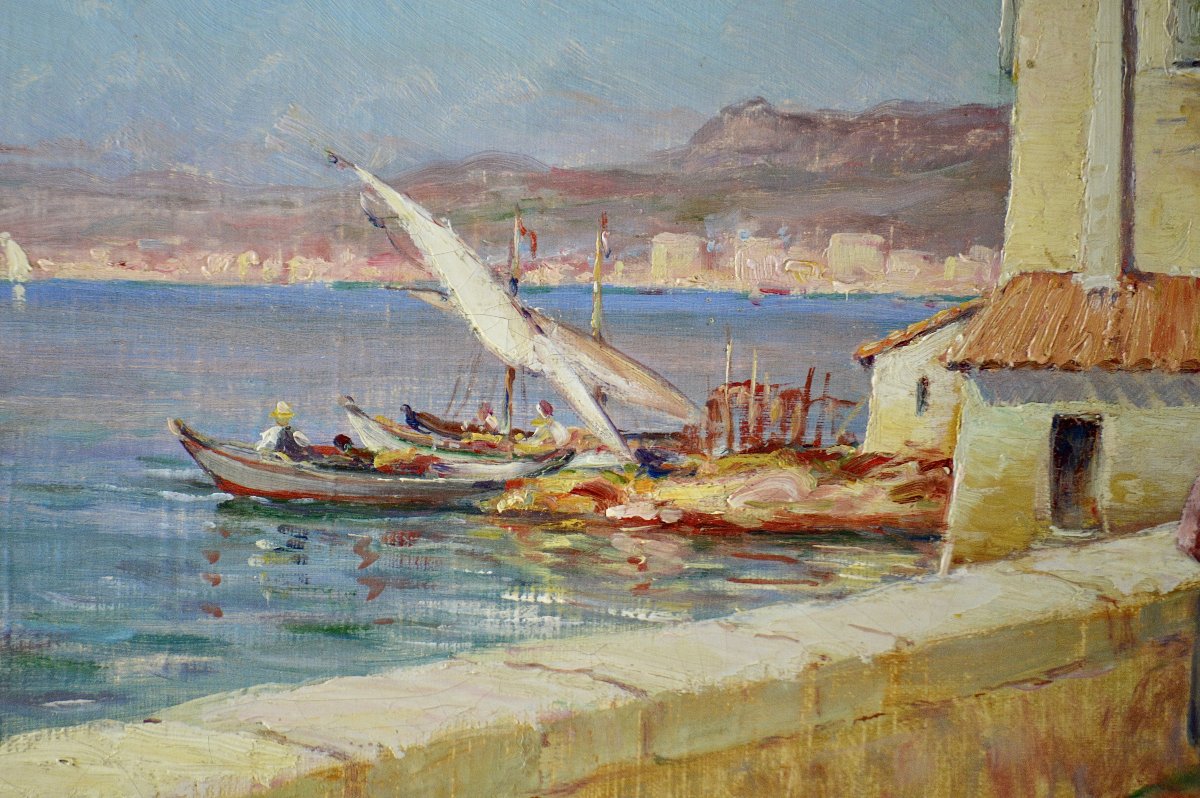 Francisque Prevel d'Arlay (1863–1926). "view Of Bandol."-photo-1