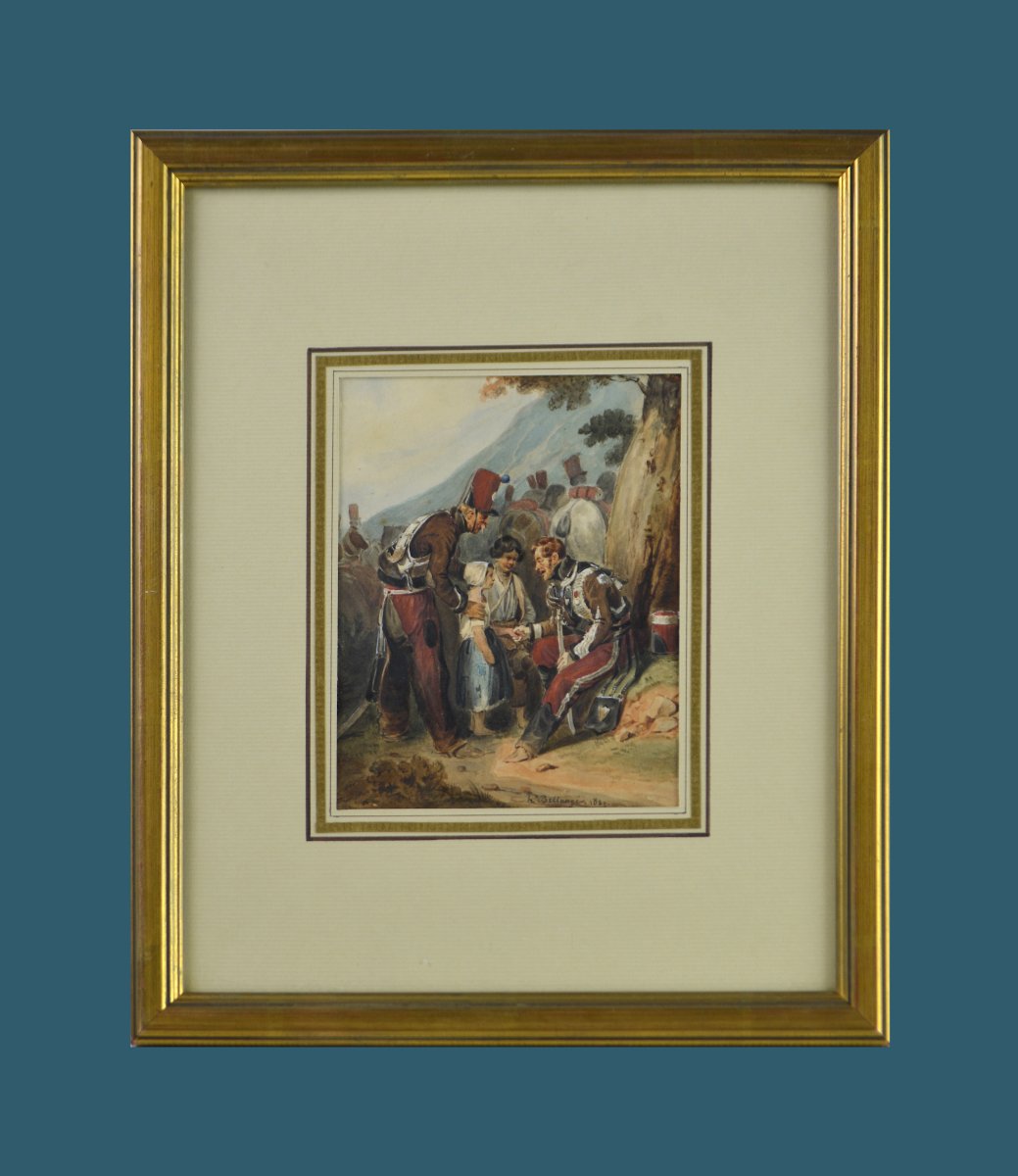 Hippolyte Bellangé (1800–1866). “military Scene.”-photo-2