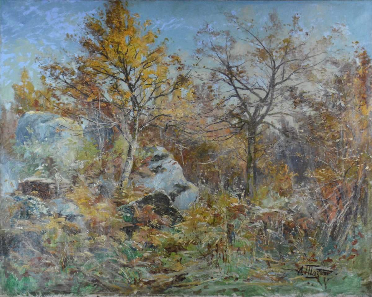 Alphonse Henri Mazard 1865-1939. "Forêt de Fontainebleau."