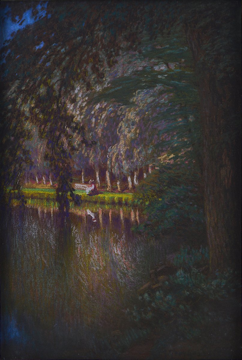 Jean-Georges Ferry 1851-1926. “Le bois d’amour à Pont-Aven.”-photo-3