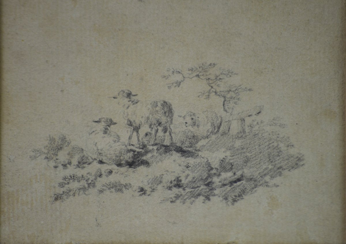 Jean-baptiste Huet, 1745–1811. “shepherd, Cows, Sheep, And Goats.”-photo-1