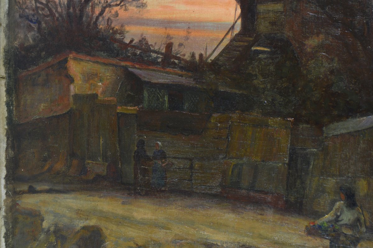 Jules Félix Brien (1871–1945). "moulin De La Galette In Montmartre."-photo-4