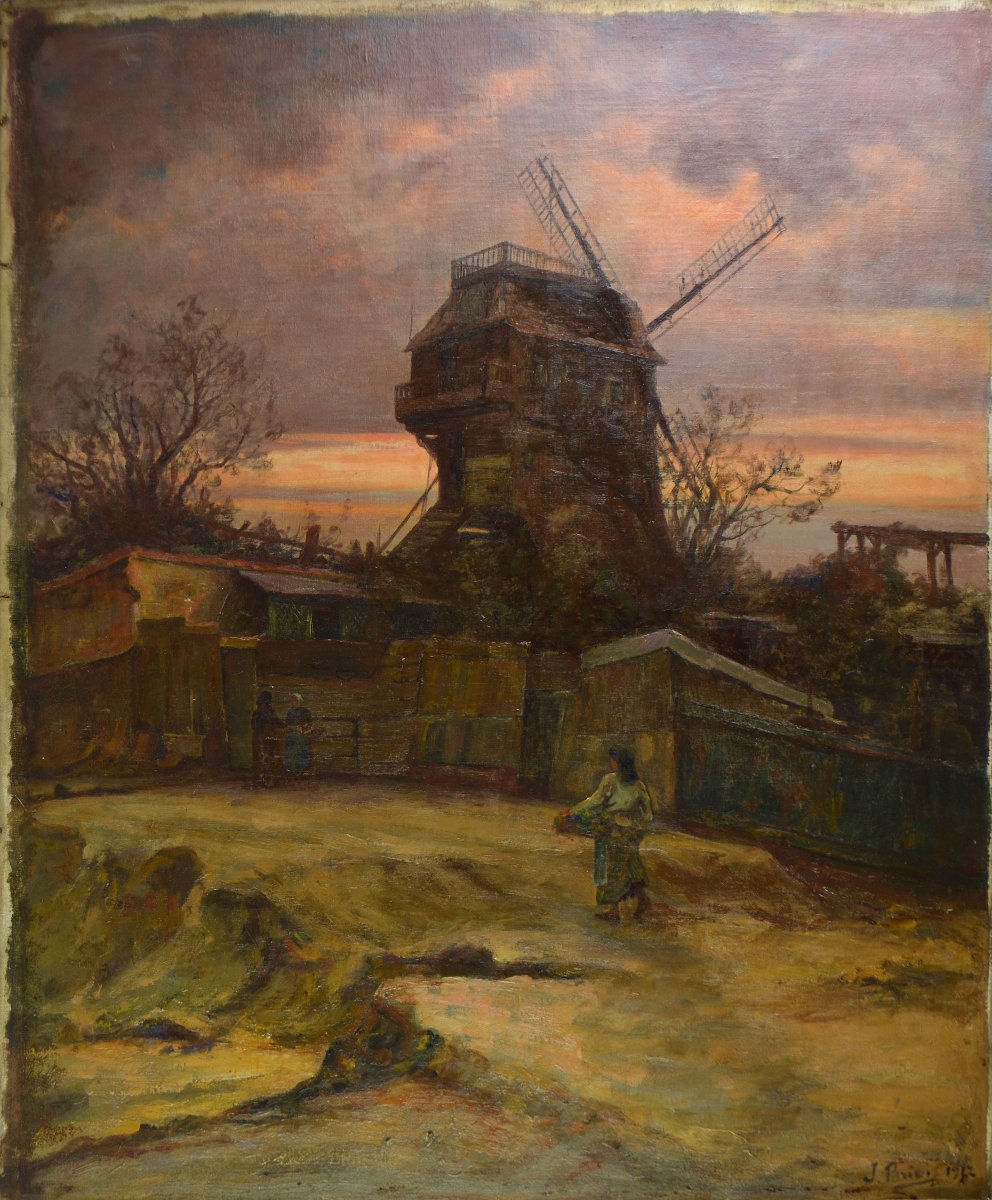 Jules Félix Brien (1871–1945). "moulin De La Galette In Montmartre."
