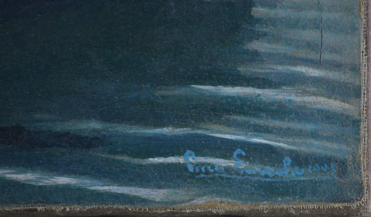 Pierre Laroche 1903-1982. "Bord d'un fleuve." -photo-3