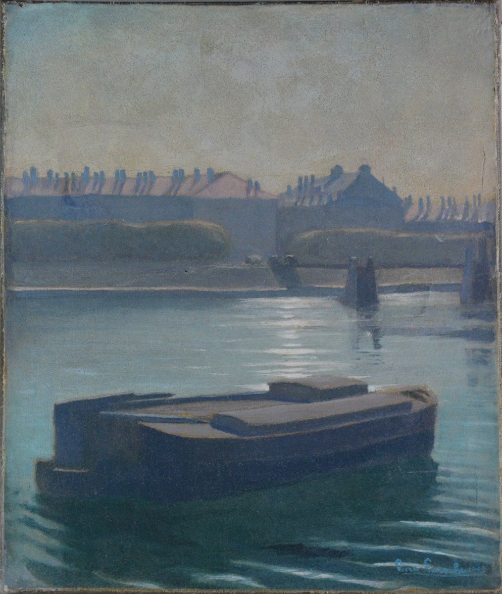 Pierre Laroche 1903-1982. "Bord d'un fleuve." 