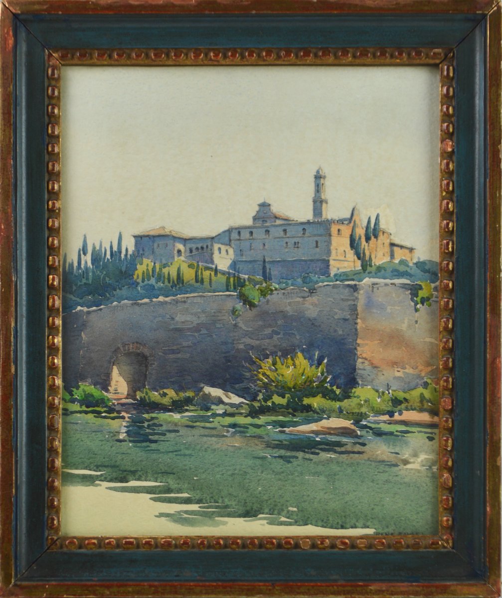 René Engel (1876–1966). Swiss School. "chartreuse De Galluzzo." 