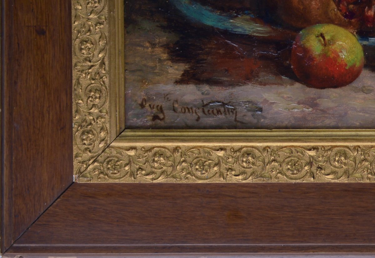 Auguste Aristide Fernand Constantin (1824–1895).  "still Life With Fruit." -photo-4