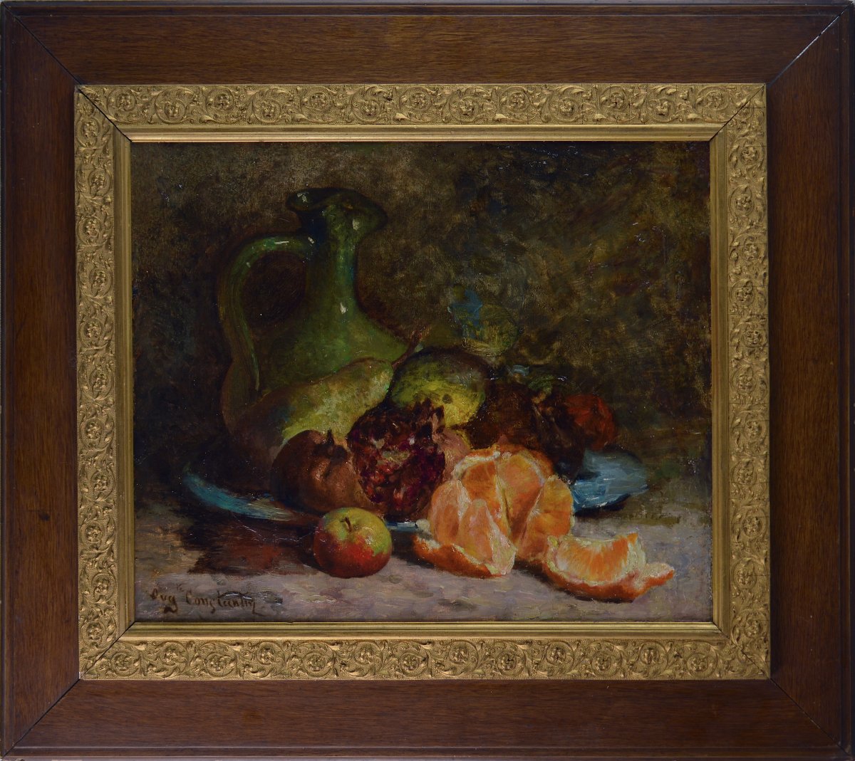 Auguste Aristide Fernand Constantin (1824–1895).  "still Life With Fruit." 
