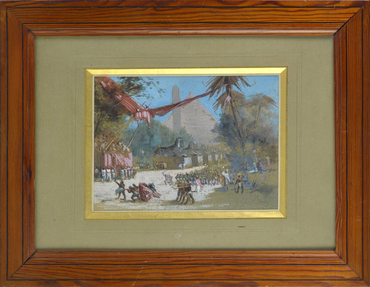 Philippe Marie Émile Chaperon (1823-1907). (attribué À). "design For An Egyptian Set."