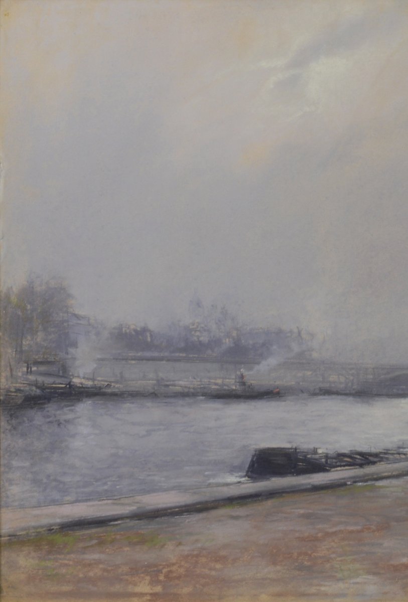 Pierre Jacques Pelletier, 1869–1931. “along The Seine In Paris.”-photo-1