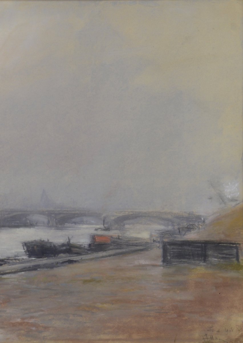 Pierre Jacques Pelletier, 1869–1931. “along The Seine In Paris.”-photo-2