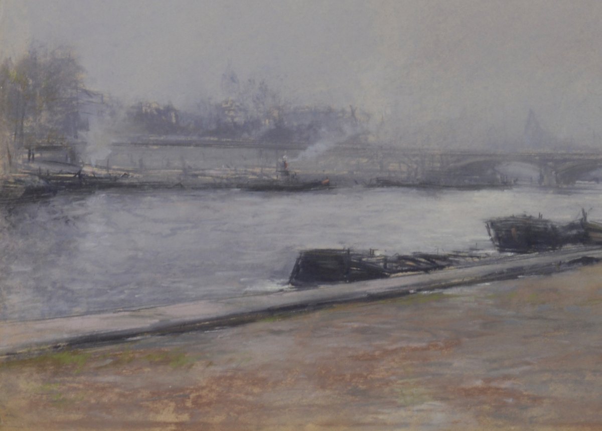 Pierre Jacques Pelletier, 1869–1931. “along The Seine In Paris.”-photo-3