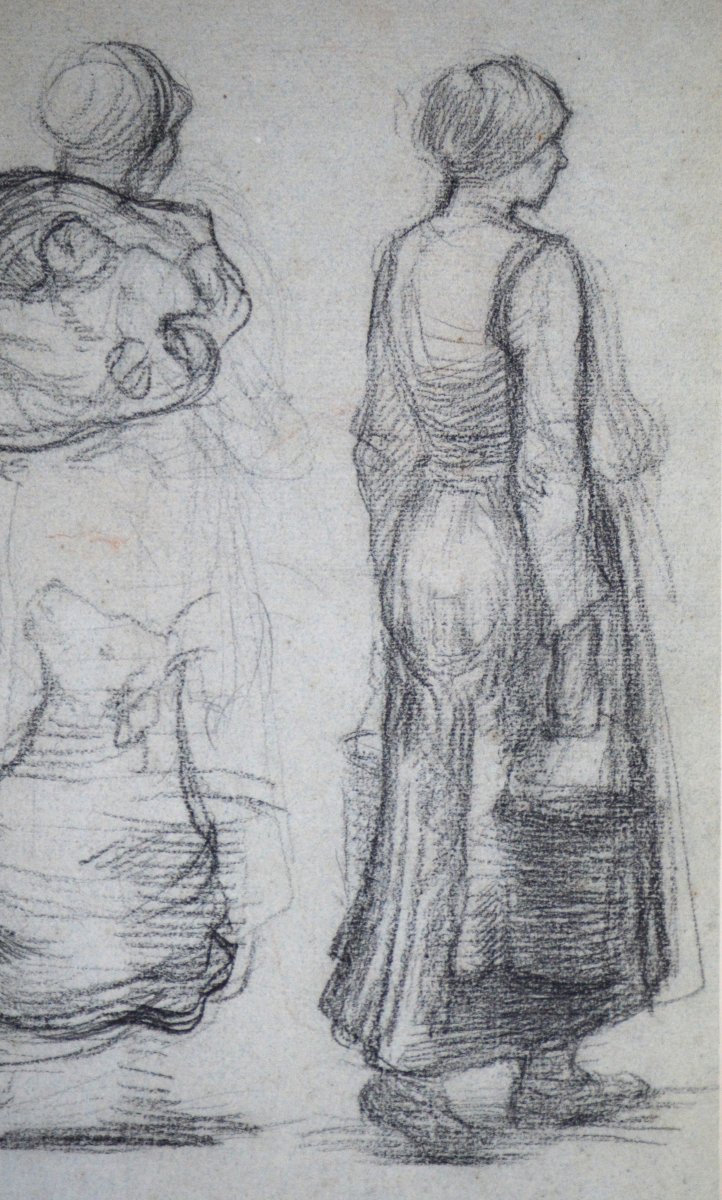 Henri Lerolle, 1848–1929. "farmers' Wives And Studies Of Cows."-photo-2