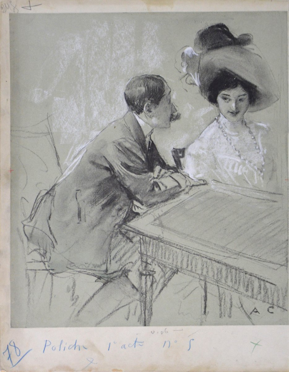 Antoine Calbet, 1860–1944. “the Conversation.” -photo-3