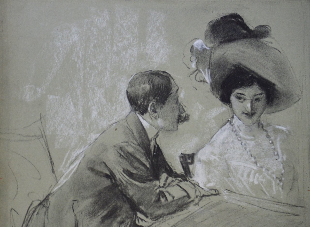 Antoine Calbet, 1860–1944. “the Conversation.” -photo-1