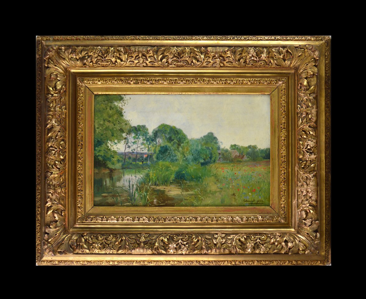 Edmond Charles Joseph Yon (1836–1907). “morning On The Essonne.”-photo-2