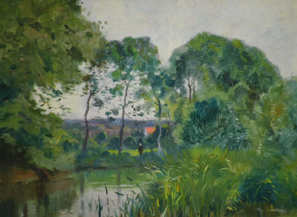 Edmond Charles Joseph Yon (1836–1907). “morning On The Essonne.”-photo-3