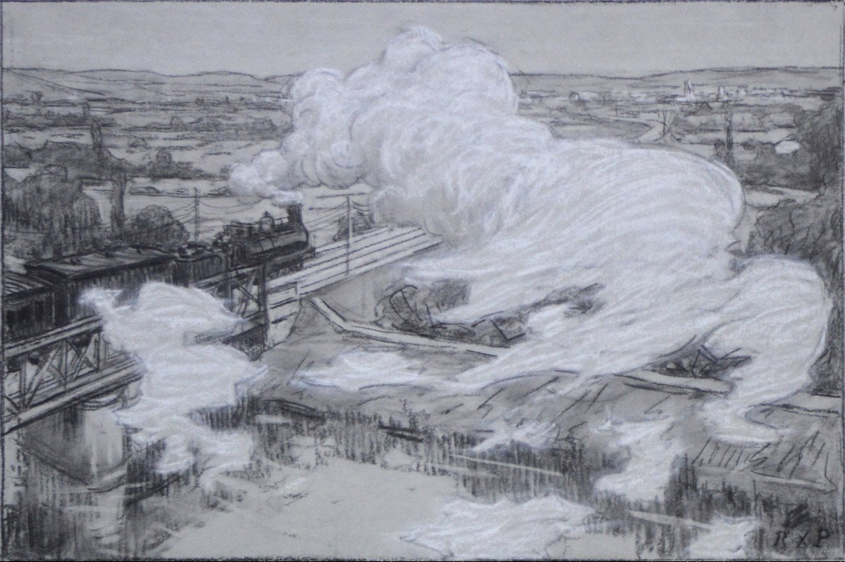 René Xavier Prinet (1861–1946). "steam Train."