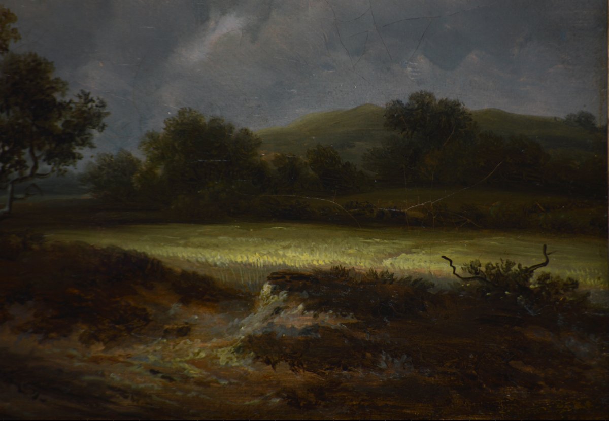 Jacob van Ruisdael (1628-1682) d'après. “Champ de céréales.”-photo-4