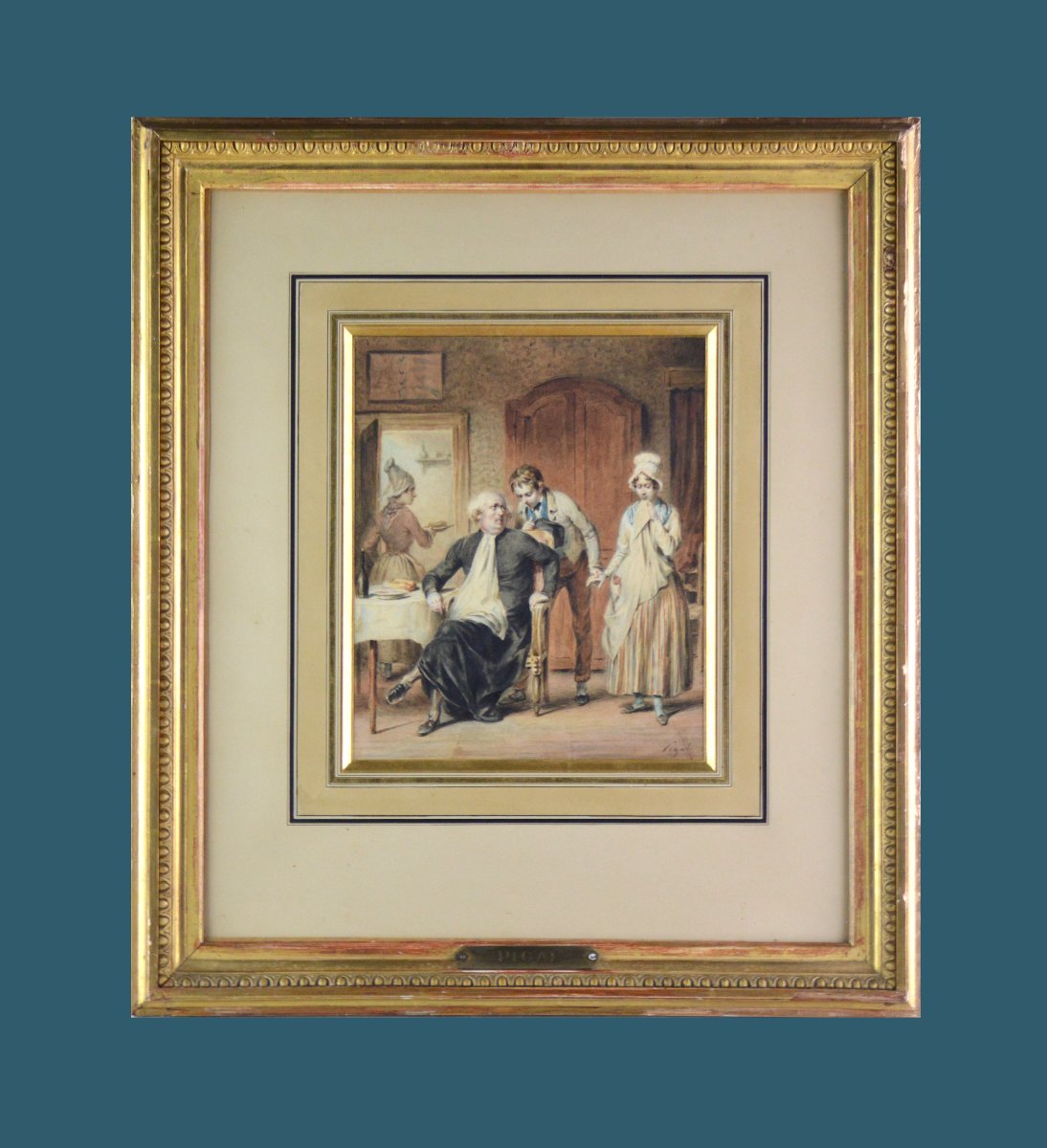 Edmé-jean Pigal (1798–1872). “at The Priest’s House.”-photo-2