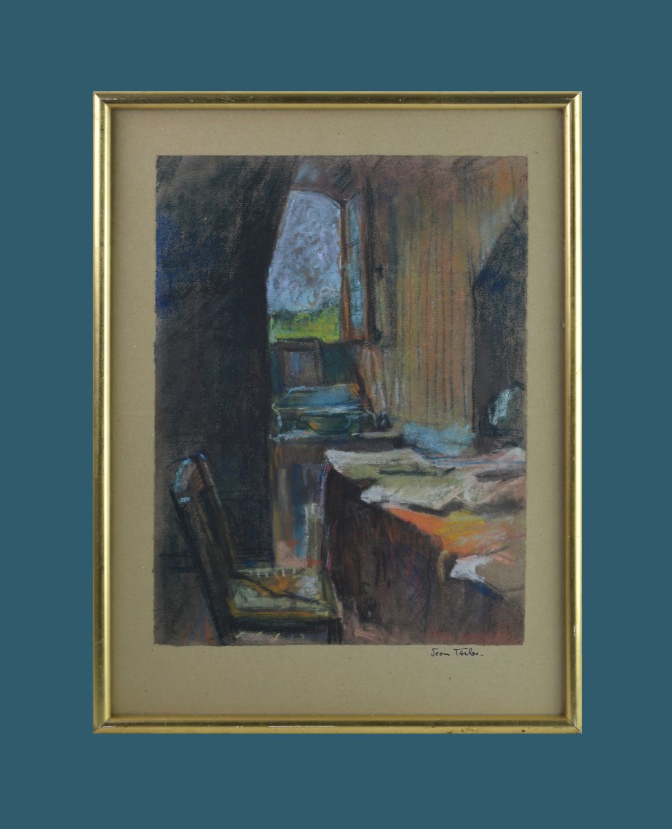 Eugène Terles, Known As Jean Terles (1909–1976).  "view Of An Interior." -photo-2