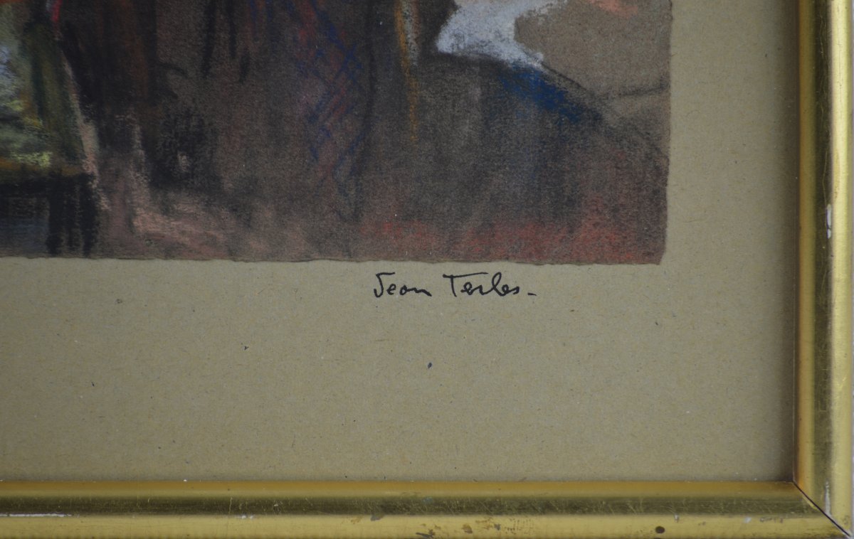 Eugène Terles, Known As Jean Terles (1909–1976).  "view Of An Interior." -photo-1