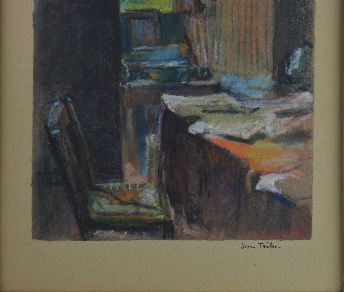 Eugène Terles, Known As Jean Terles (1909–1976).  "view Of An Interior." -photo-4