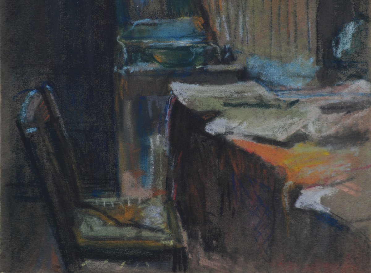 Eugène Terles, Known As Jean Terles (1909–1976).  "view Of An Interior." -photo-5