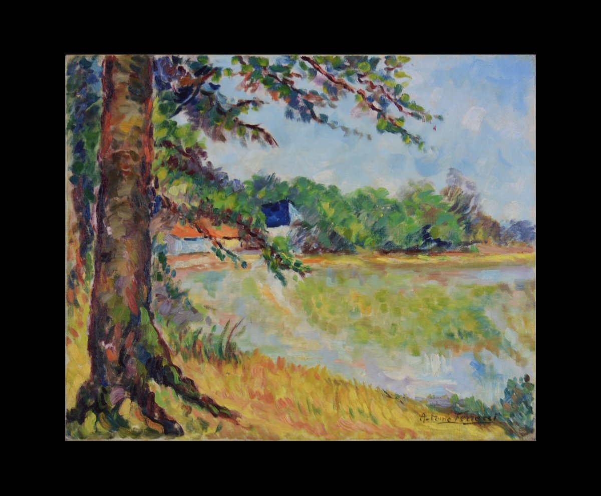 Antoine Ferracci 1890-1984. "Paysage fauve."-photo-2