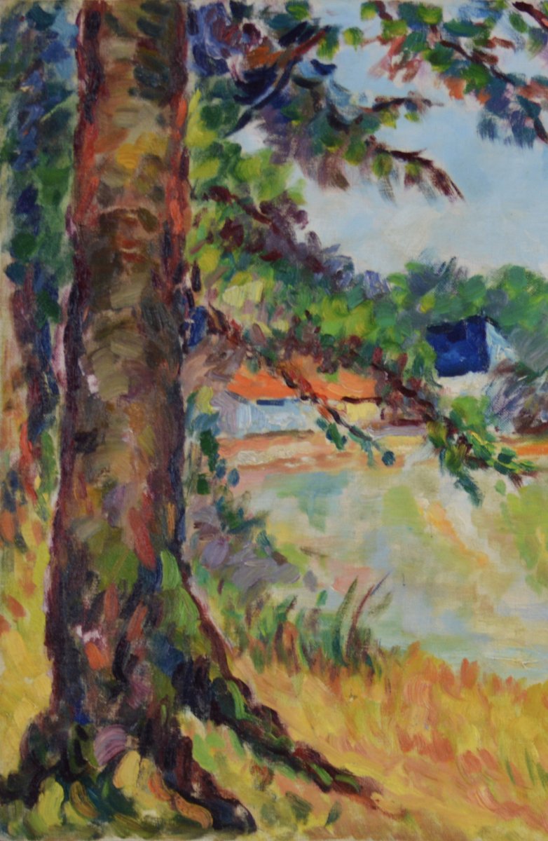 Antoine Ferracci 1890-1984. "Paysage fauve."-photo-4