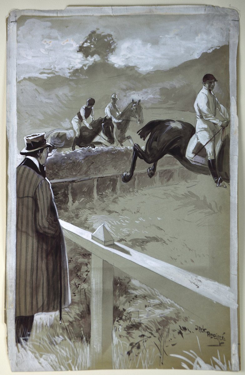Jack Abeillé (1873–1939).  "at The Racetrack." -photo-3