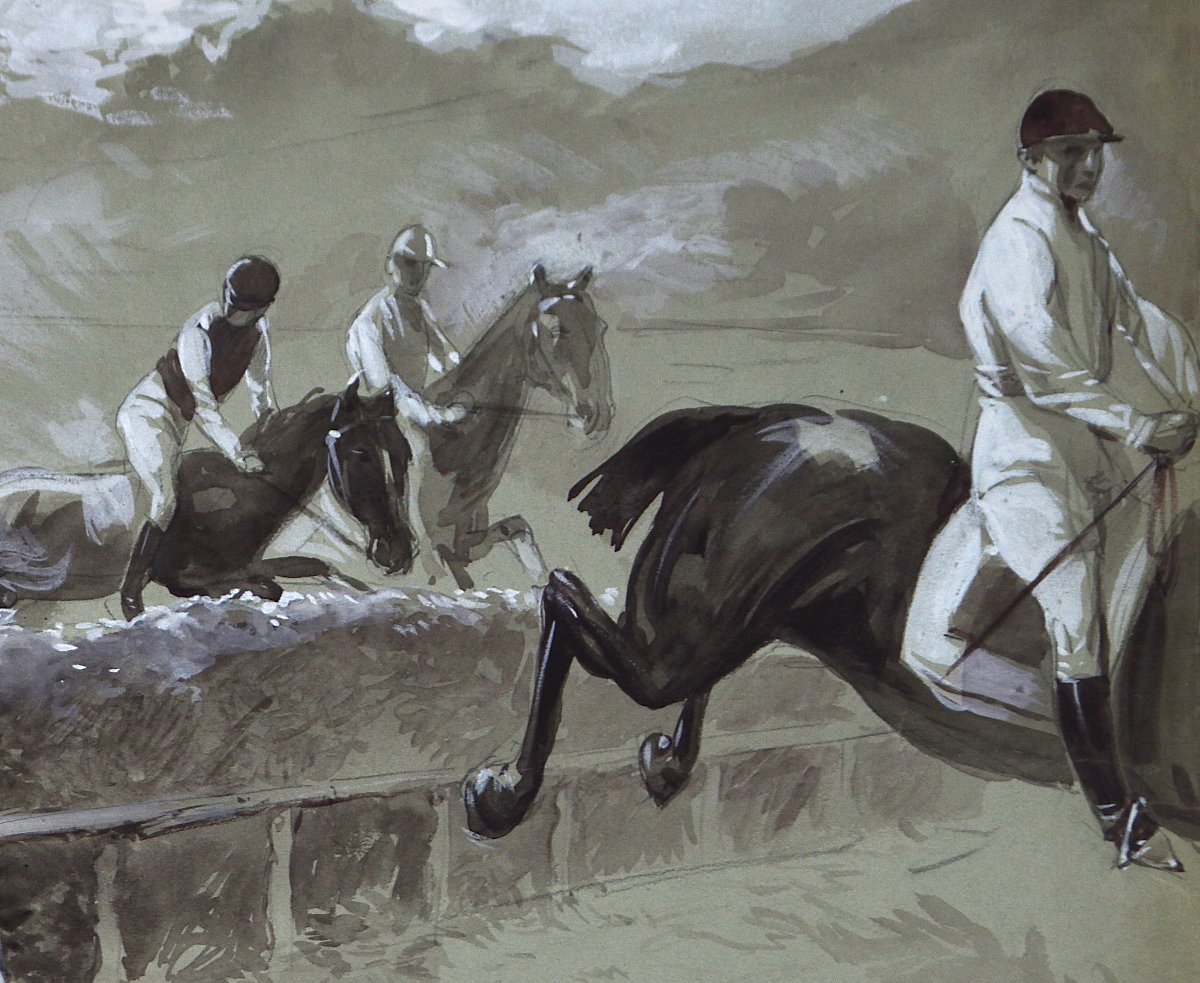 Jack Abeillé (1873–1939).  "at The Racetrack." -photo-4